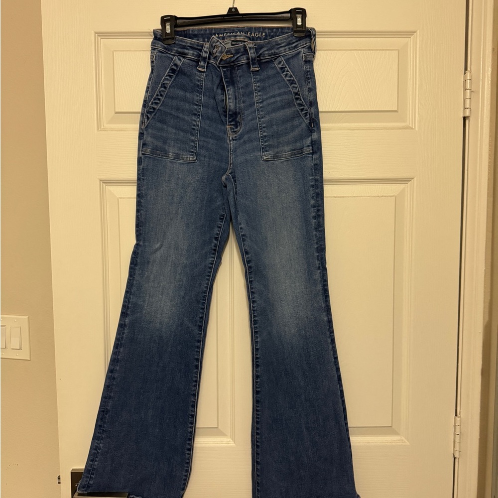 American Eagle Outfitters Women's Boot Cut Jeans - Classic Blue